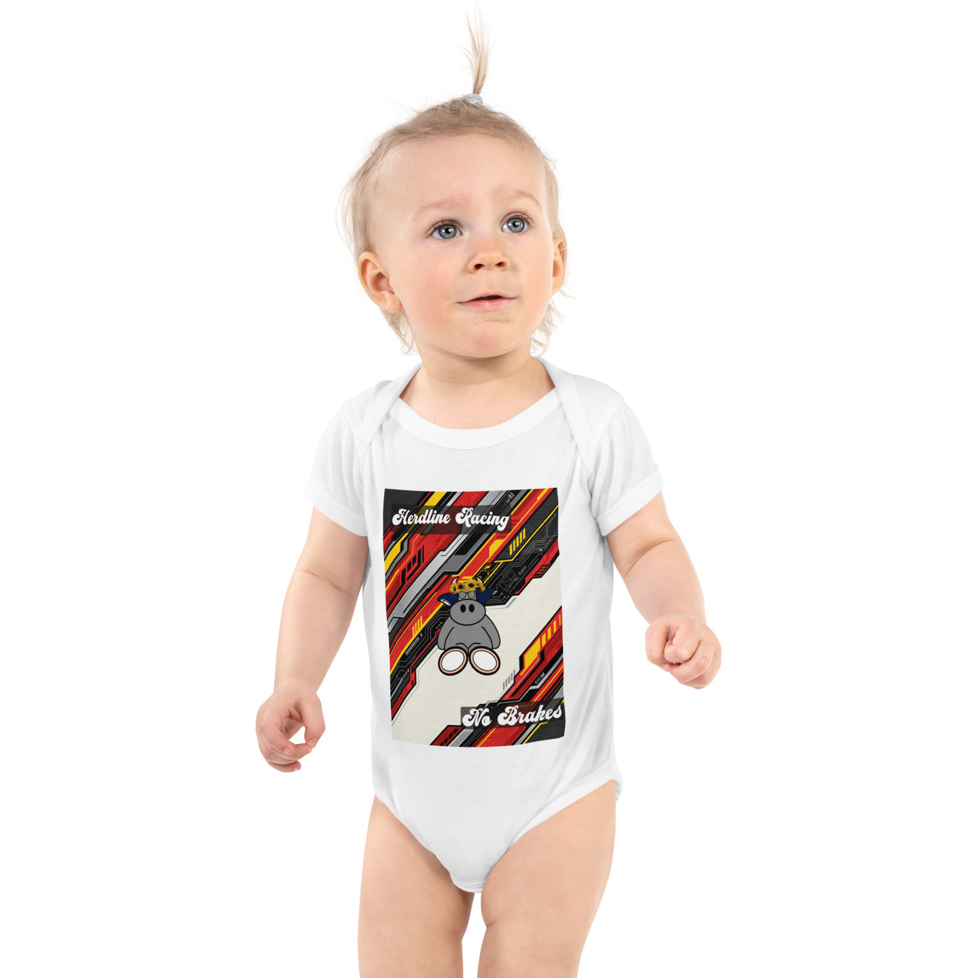 Pocket Cows Baby Short Sleeve Bodysuit — Design 263