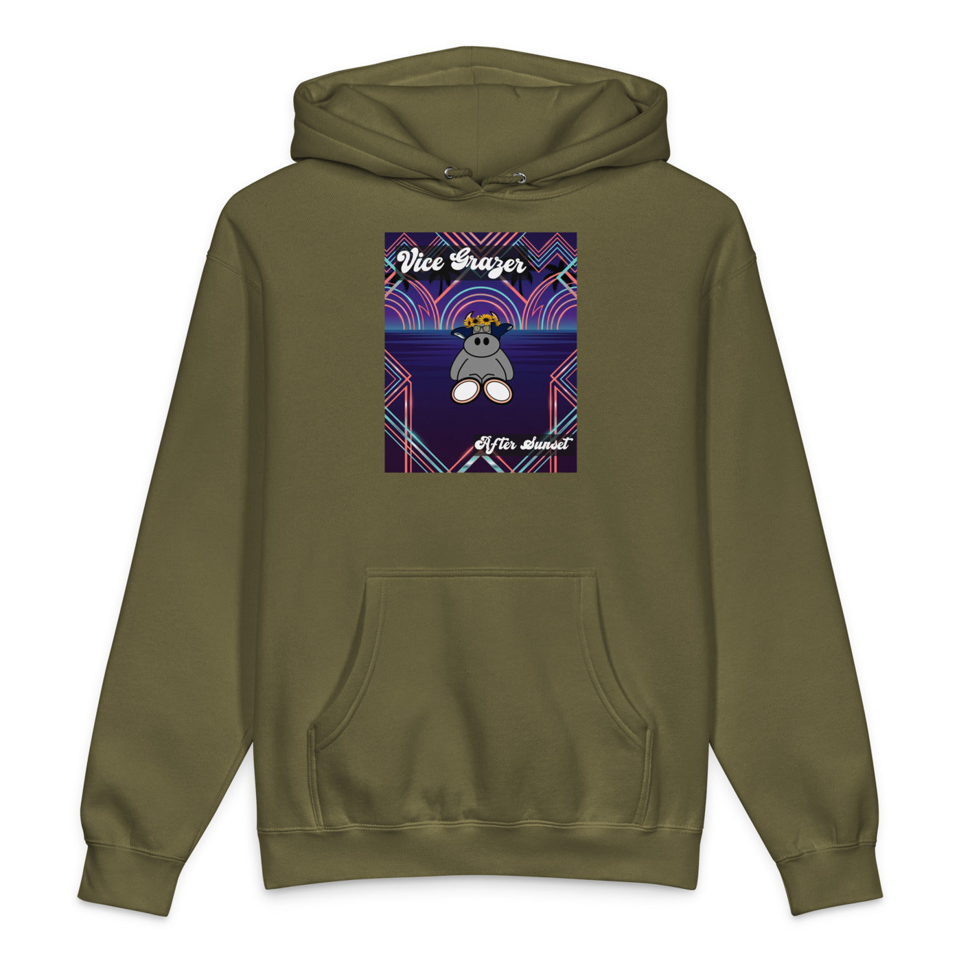 Pocket Cows Unisex Heavyweight Hooded Sweatshirt — Design 279
