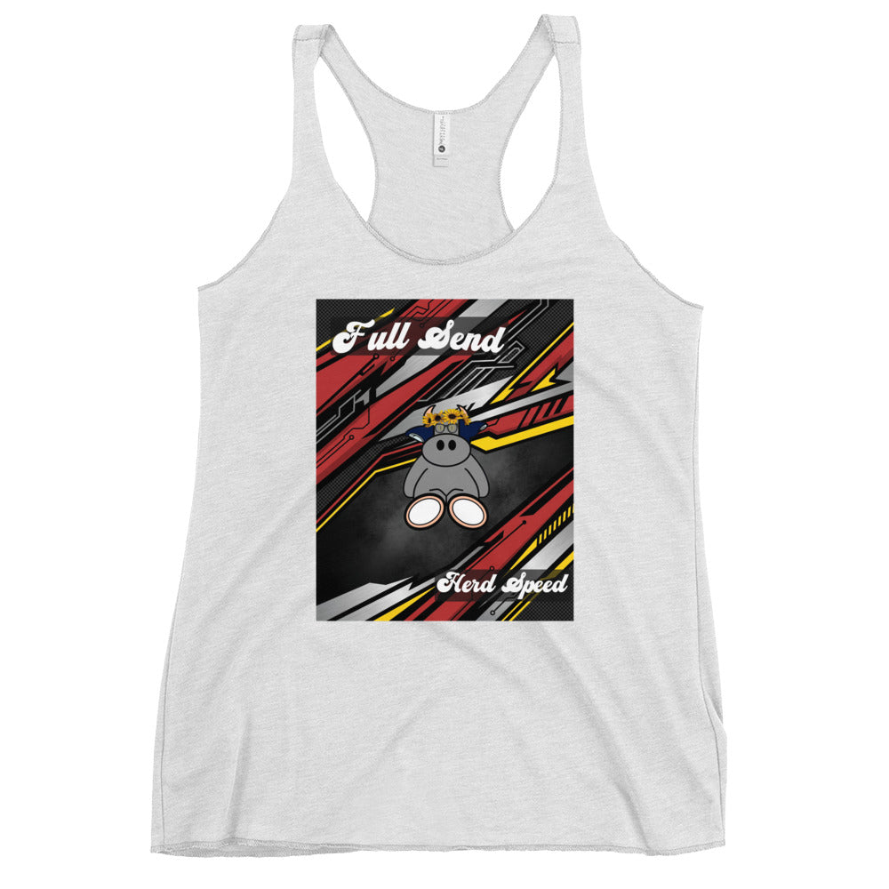 Pocket Cows Women's Racerback Tank Top — Design 265