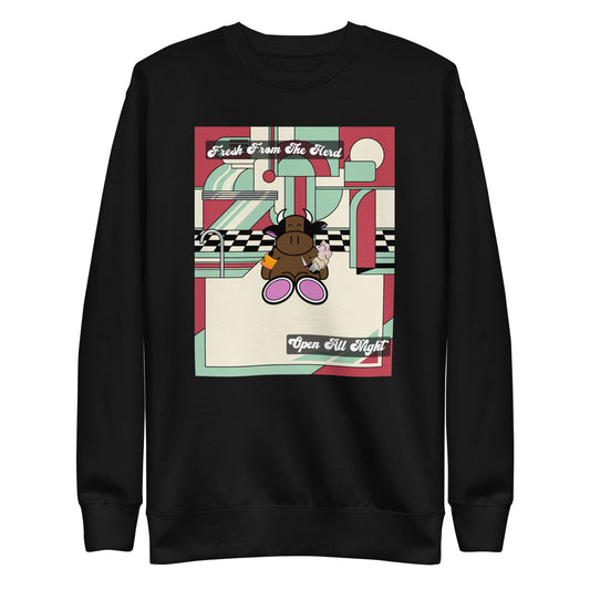 Pocket Cows Crewneck — Always Fresh — Design 197