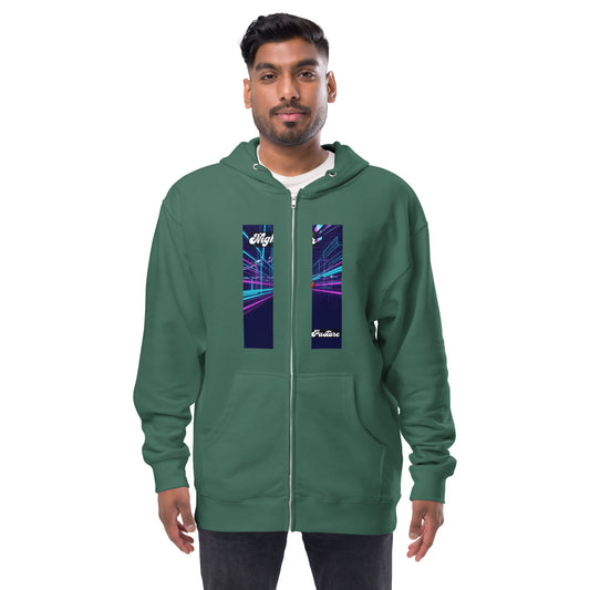 Pocket Cows Unisex Fleece Zip Up Hoodie — Design 250
