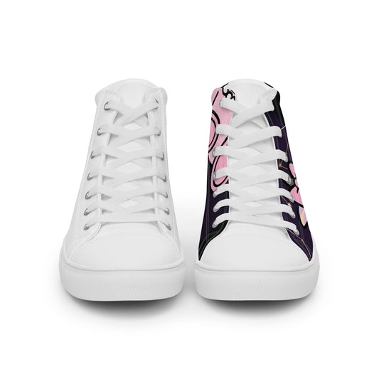 Pocket Cows Men's High Top Canvas Shoes — Written In The Herd — Design 843