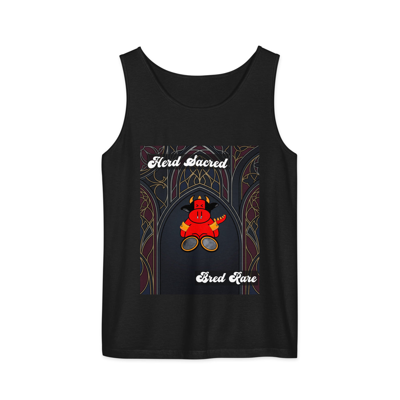 Pocket Cows Unisex Garment-Dyed Tank Top — Design 267