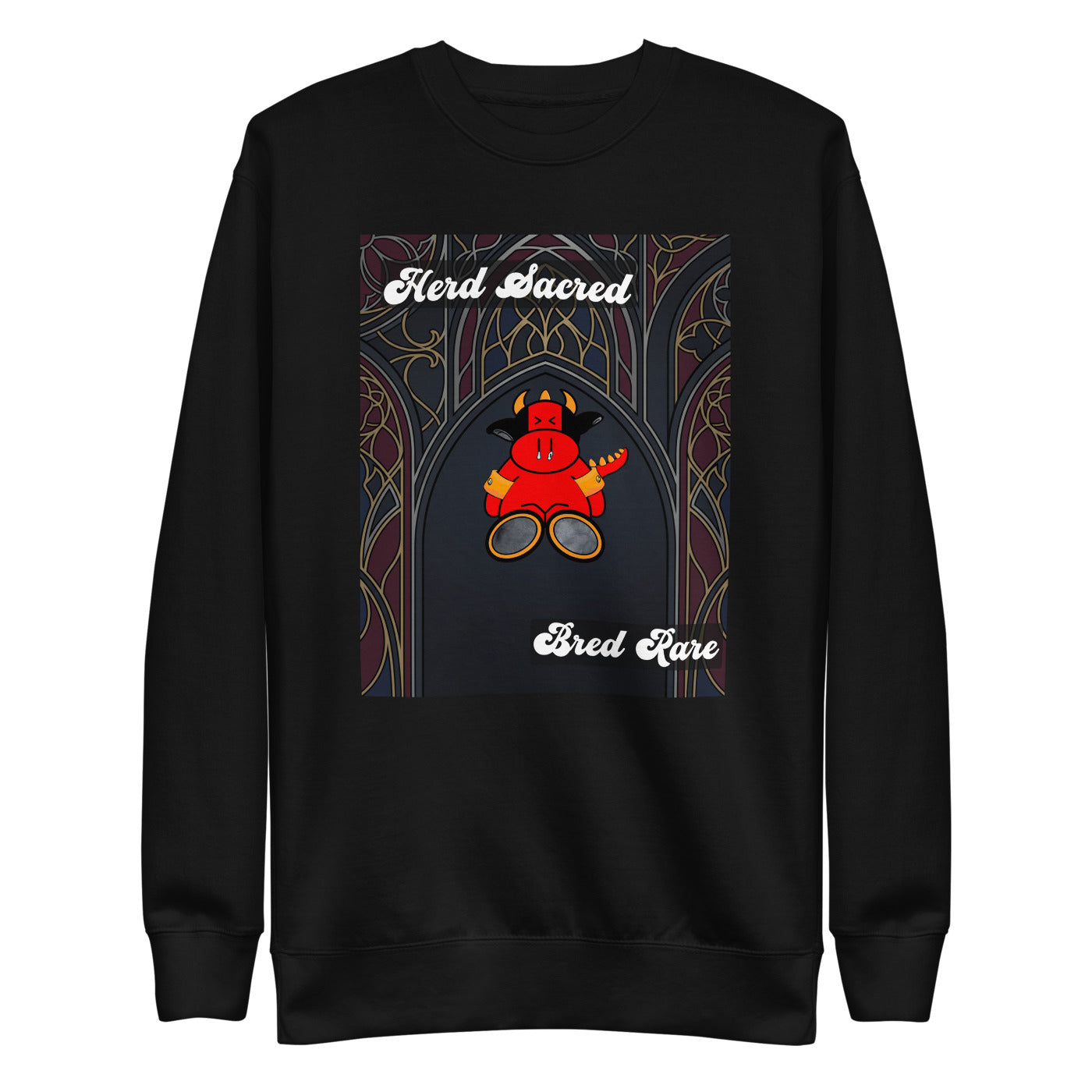 Pocket Cows Crewneck — Sacred Herd — Design 267