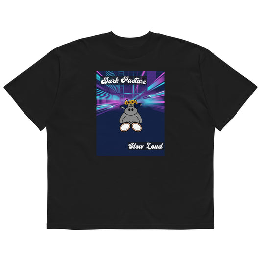 Pocket Cows Unisex Organic Oversized High Neck Blaster 2.0 T-Shirt — Design 255