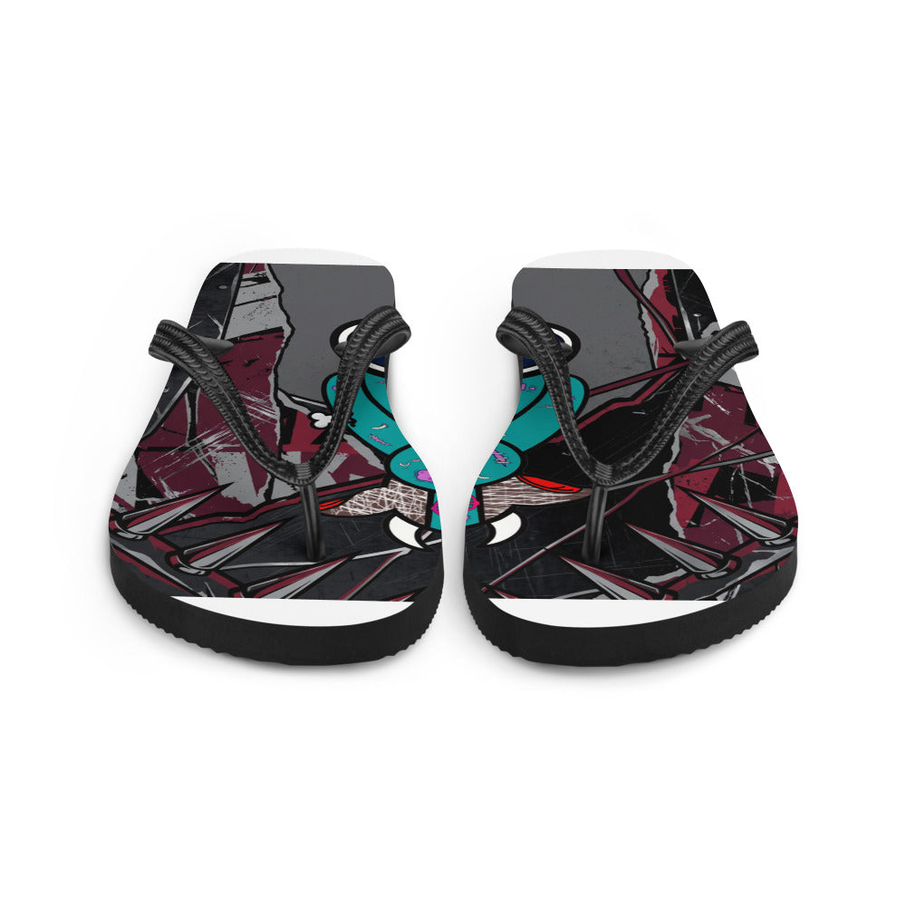 Pocket Cows Sublimation Flip Flops — No Bull Left — Design 814