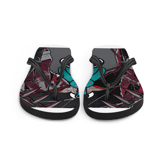 Pocket Cows Sublimation Flip Flops — No Bull Left — Design 814