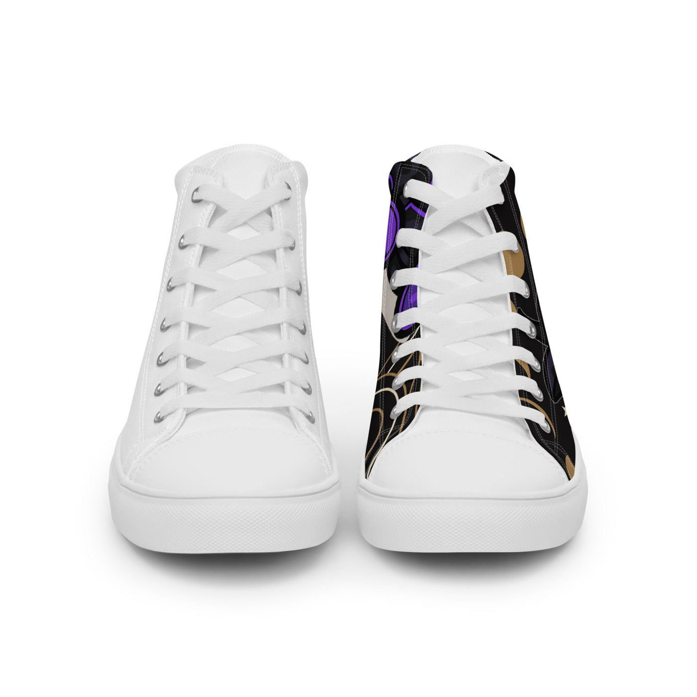 Pocket Cows Men's High Top Canvas Shoes — Written In The Herd — Design 881