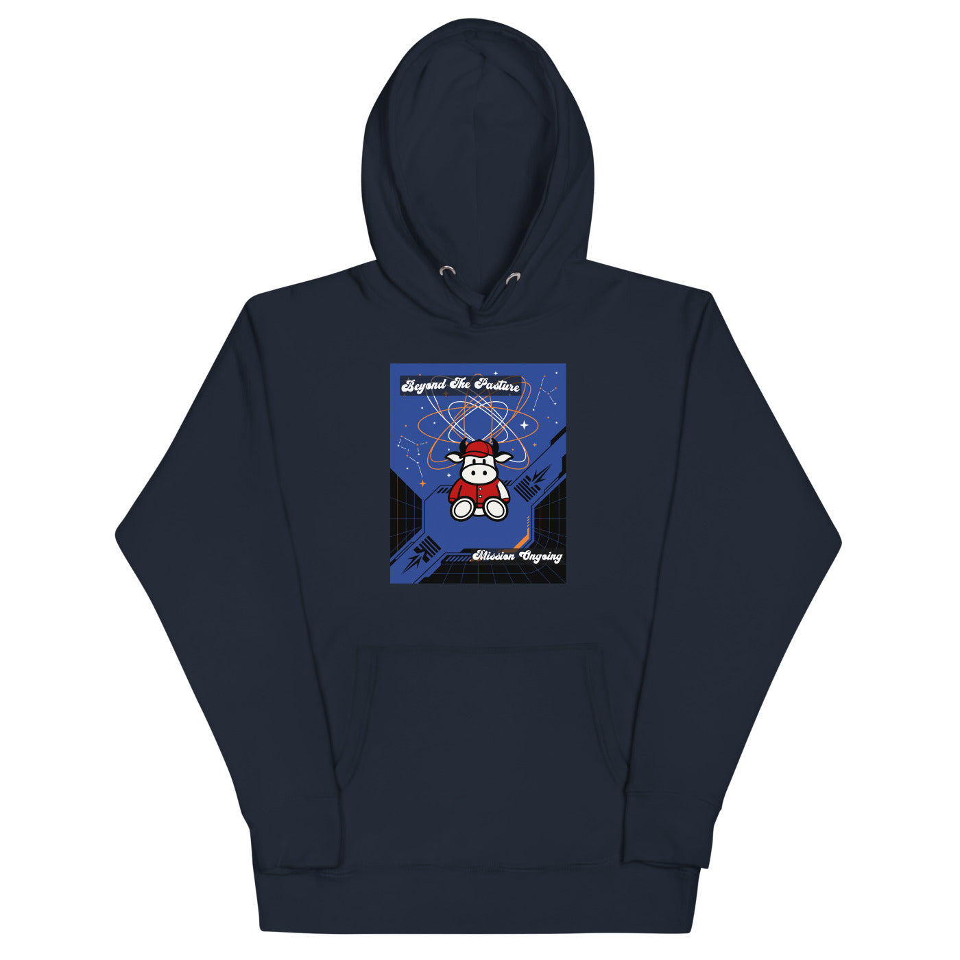 Pocket Cows Hoodie — Orbit The Herd — Design 238