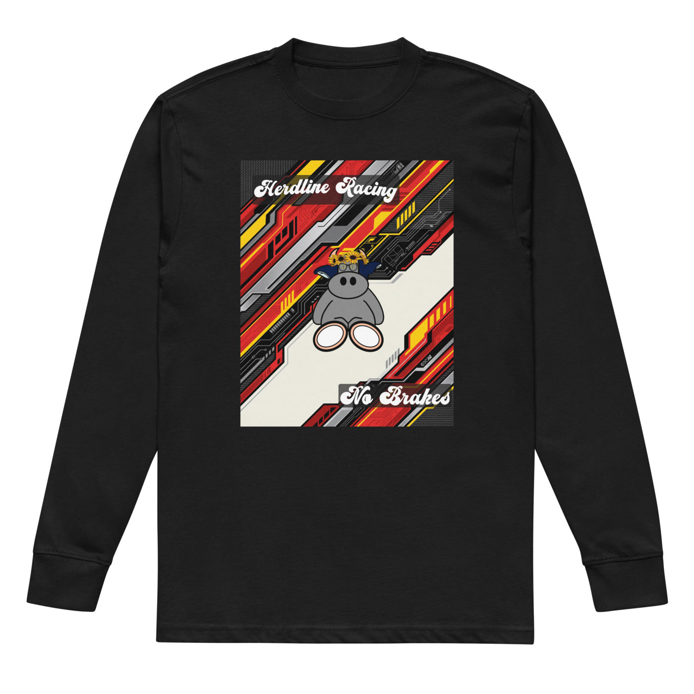 Pocket Cows Men's Heavyweight Long Sleeve T-Shirt — Design 263