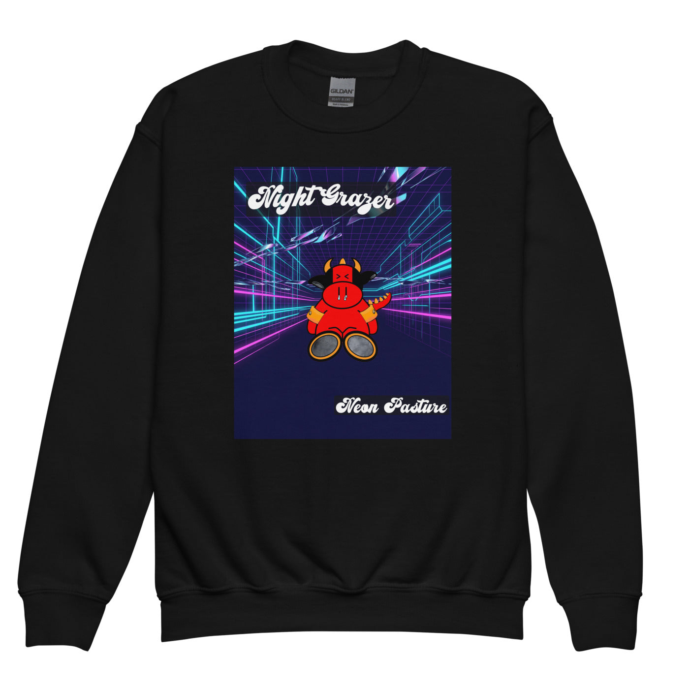 Pocket Cows Youth Crew Neck Sweatshirt — Design 250