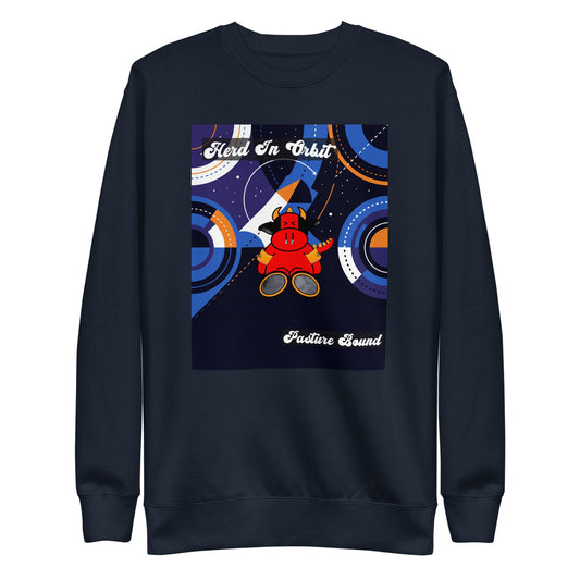 Pocket Cows Crewneck — Orbit The Herd — Design 280