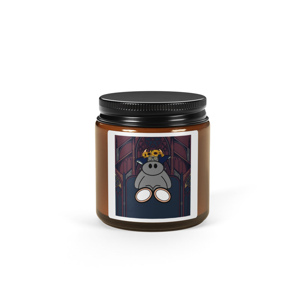 Pocket Cows Amber Jar Scented Soy Candle — Sacred Herd — Design 271