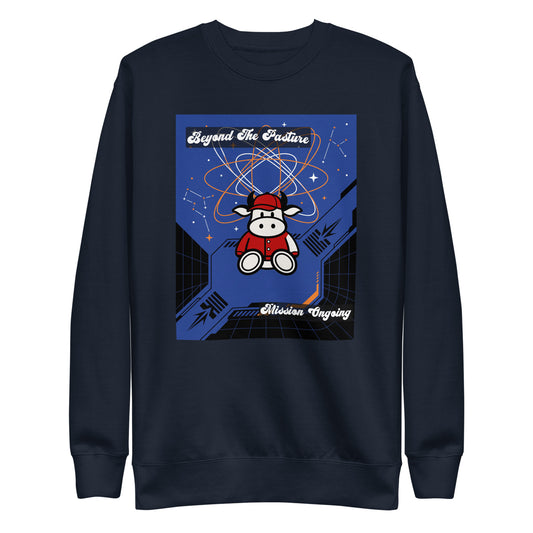 Pocket Cows Crewneck — Orbit The Herd — Design 238