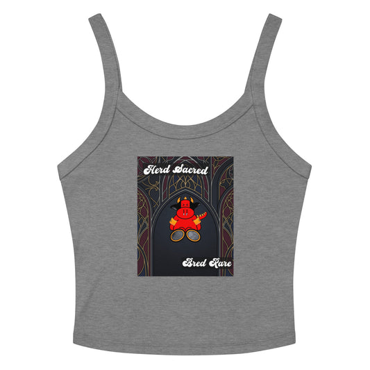 Pocket Cows Women's Micro-Rib Tank Top — Design 267