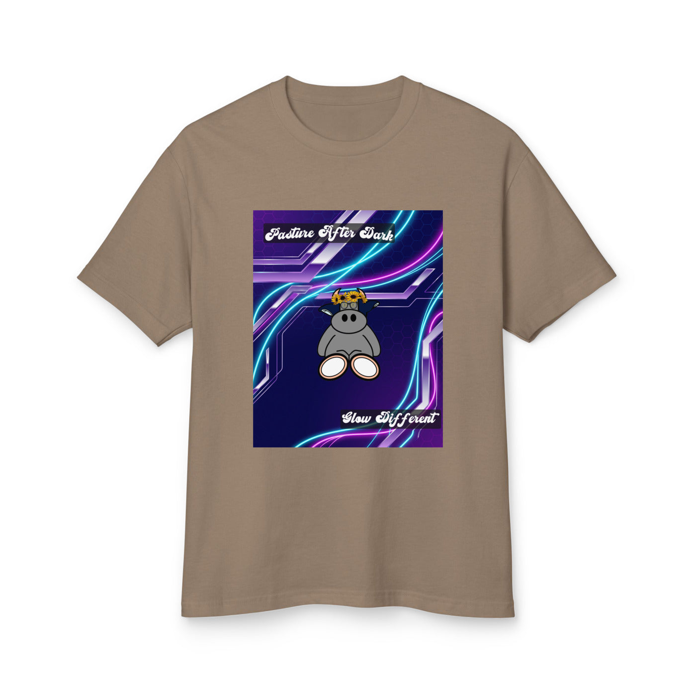 Pocket Cows Unisex Garment-Dyed Heavyweight Cotton Tee — Design 251