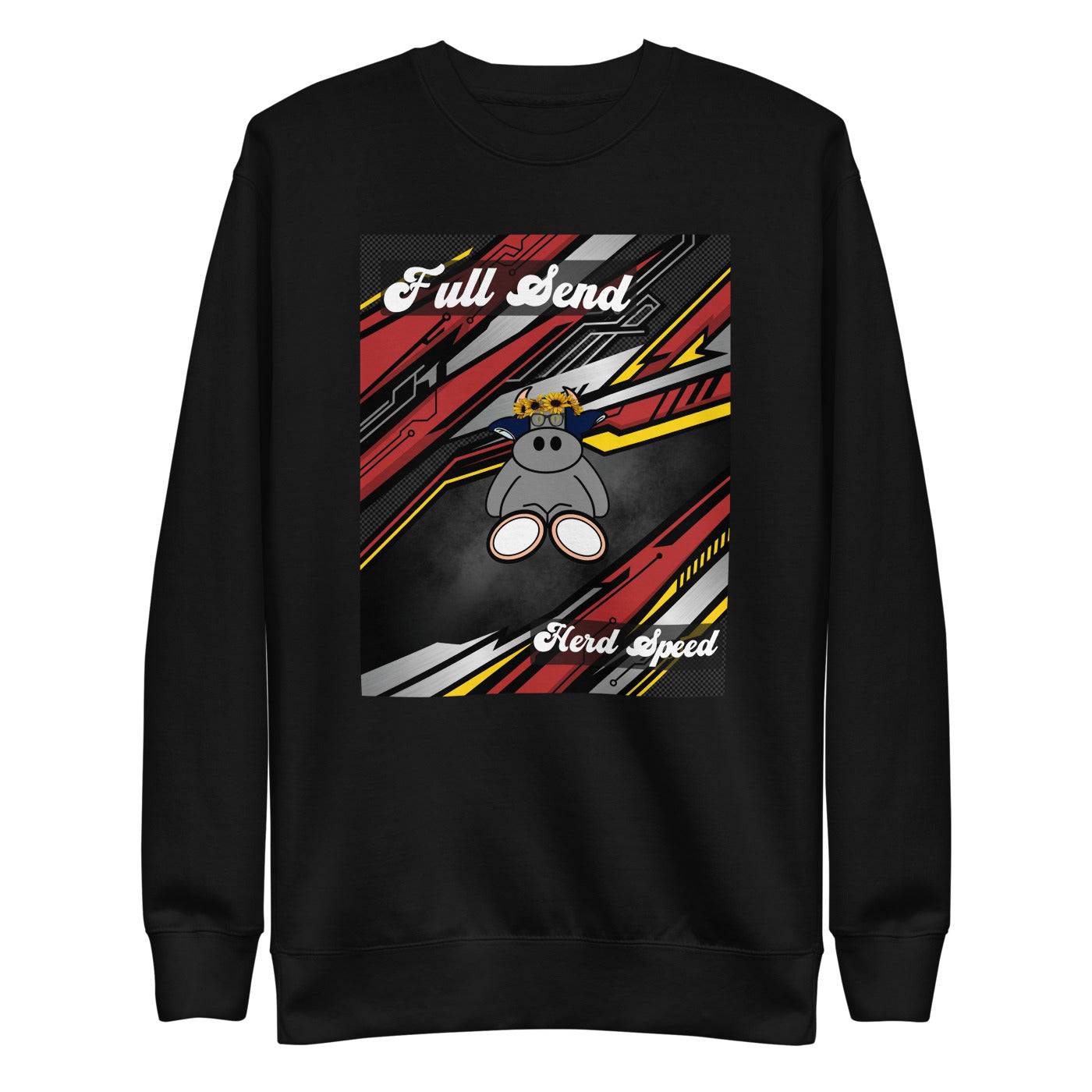 Pocket Cows Crewneck — Full Throttle — Design 265