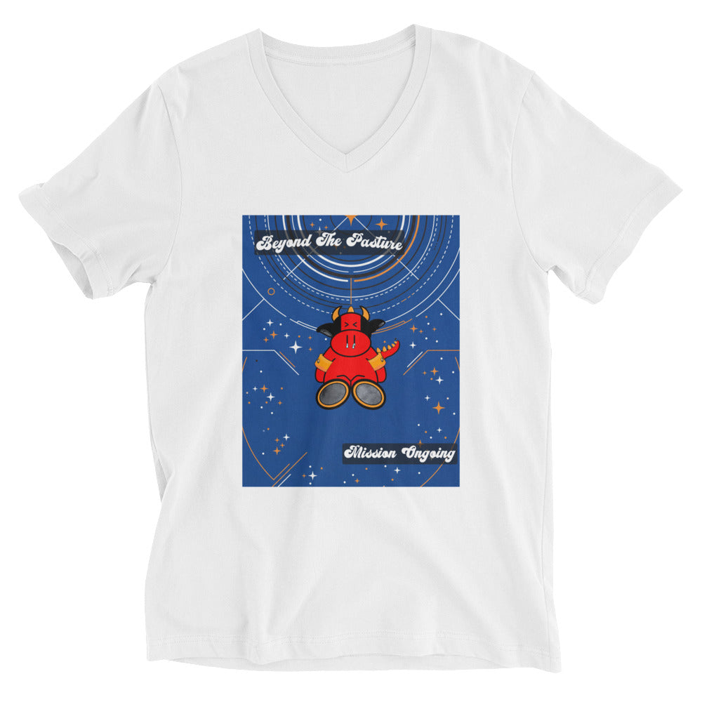 Pocket Cows Unisex V-Neck Tee — Design 278