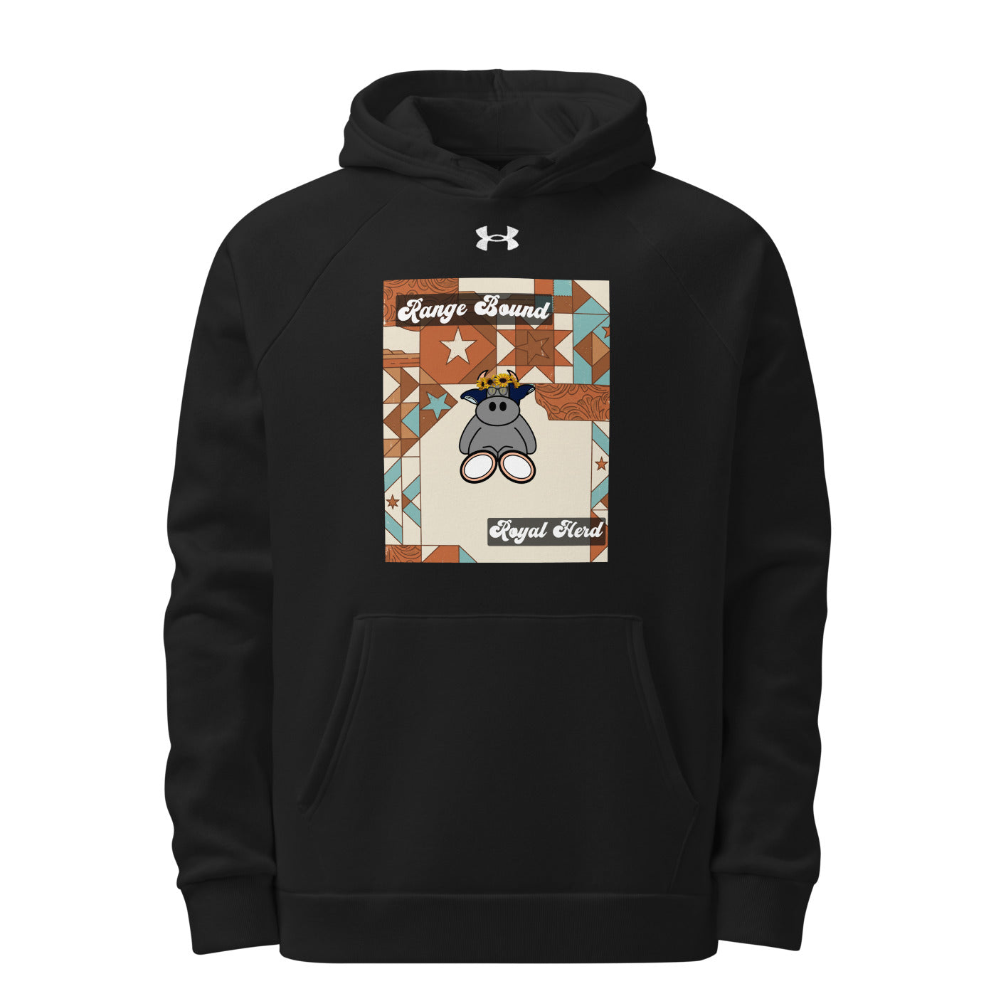 Pocket Cows Men’s Under Armour Rival Fleece Hoodie — Design 258