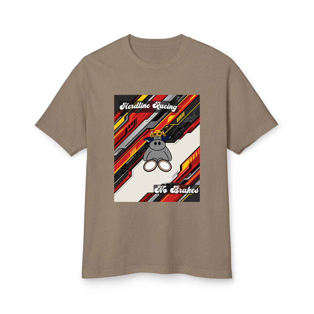 Pocket Cows Unisex Garment-Dyed Heavyweight Cotton Tee — Design 263