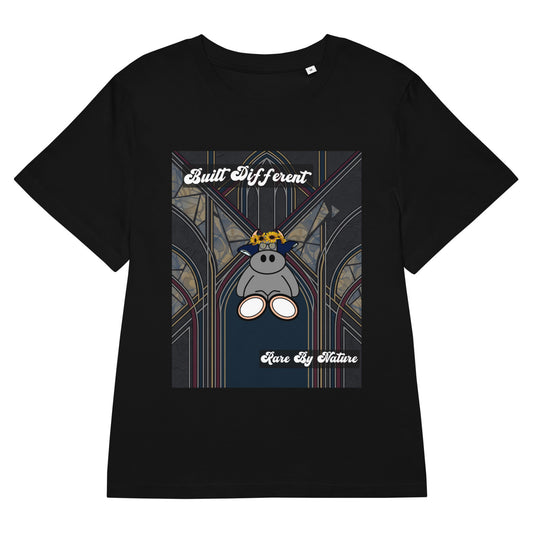 Pocket Cows Women's Organic Ribbed Neck Stella Muser T-Shirt — Design 269