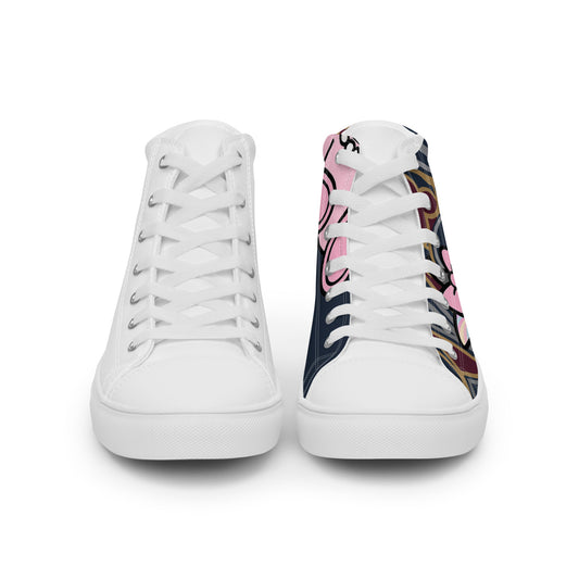 Pocket Cows Men's High Top Canvas Shoes — Sacred Herd — Design 839