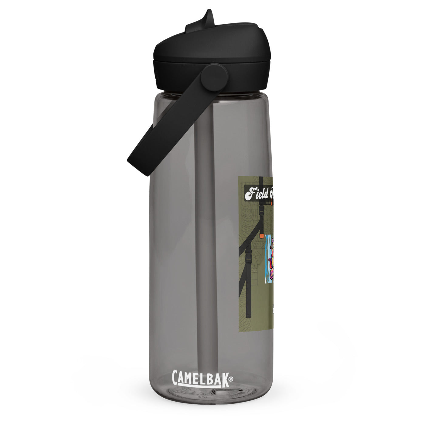Pocket Cows Flip Straw Water Bottle — Design 717