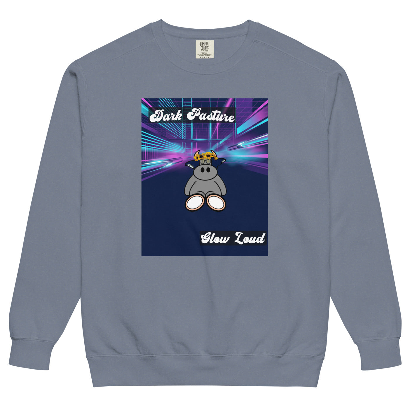 Pocket Cows Unisex Garment-Dyed Sweatshirt — Design 255