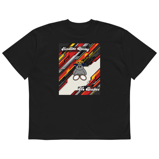 Pocket Cows Unisex Organic Oversized High Neck Blaster 2.0 T-Shirt — Design 263