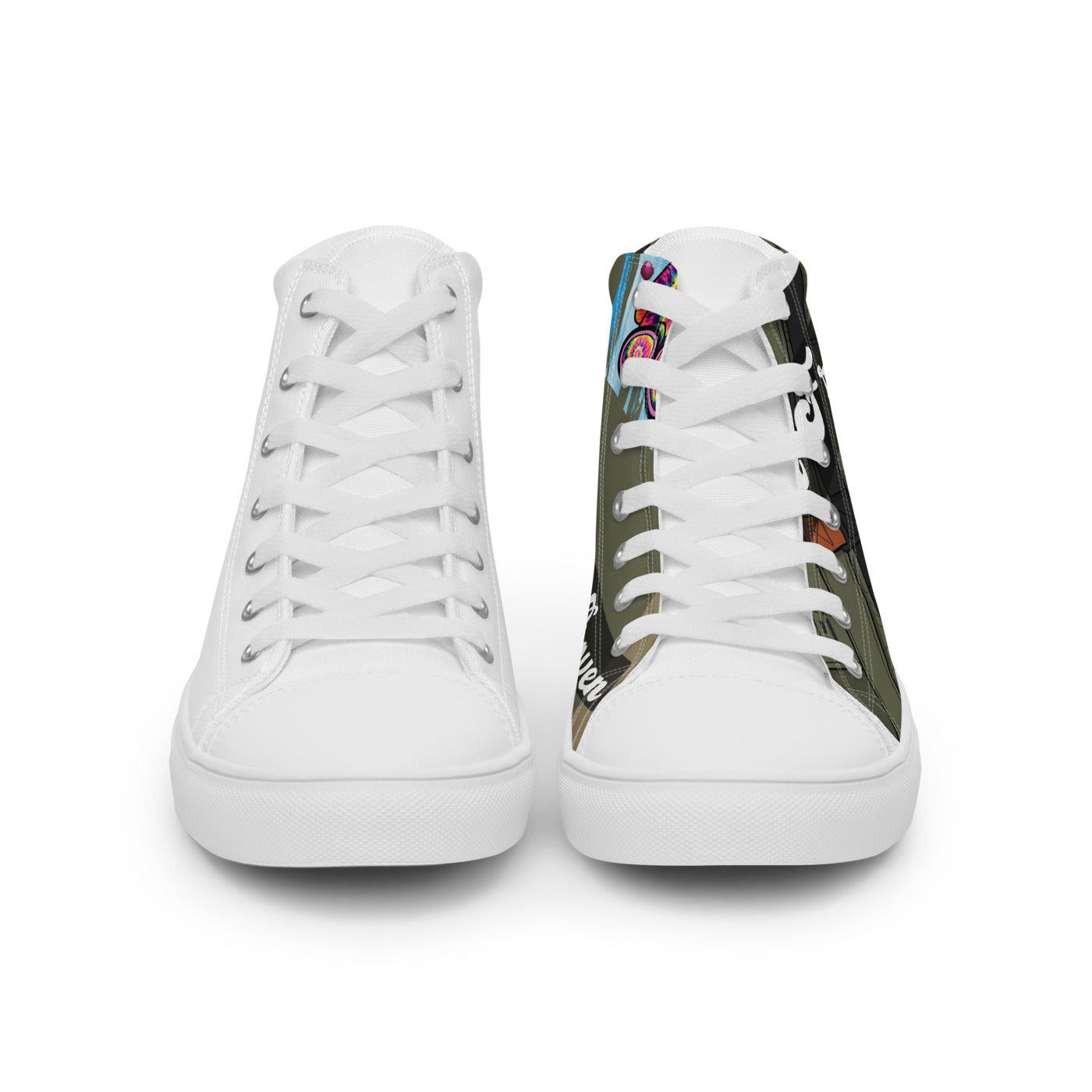 Pocket Cows Men's High Top Canvas Shoes — Built To Roam — Design 719