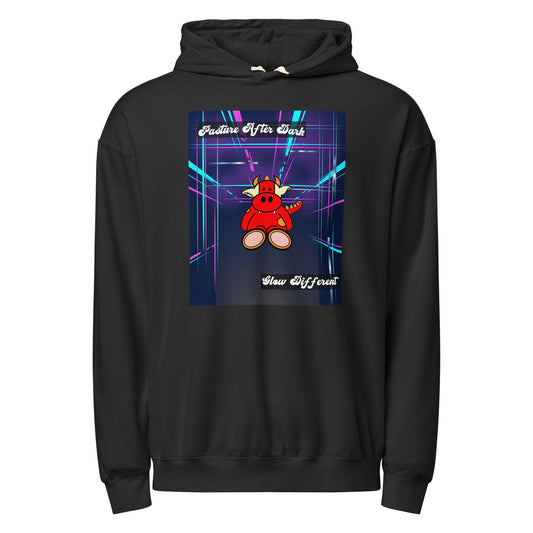 Pocket Cows Unisex Garment-Dyed Lightweight Fleece Hooded Sweatshirt I Comfort Colors — After Hours — Design 273