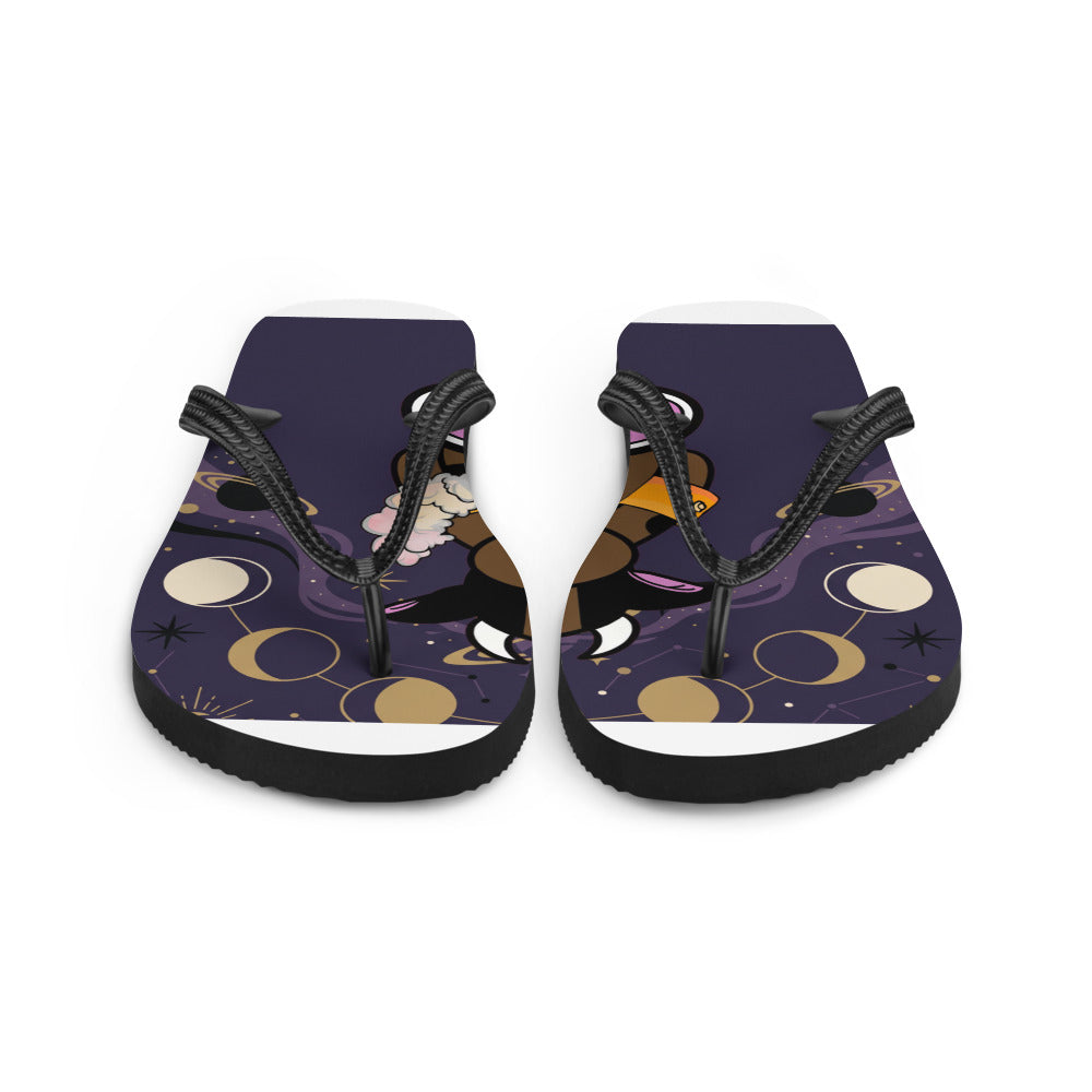 Pocket Cows Sublimation Flip Flops — Written In The Herd — Design 768