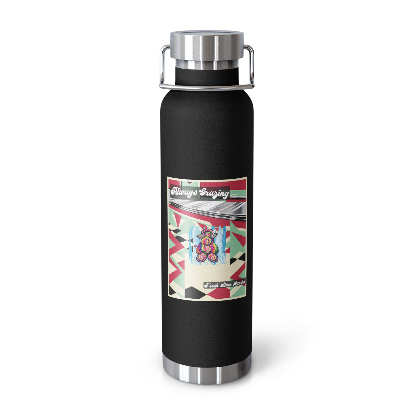 Pocket Cows Copper Vacuum Insulated Bottle (22oz) — Always Fresh — Design 716