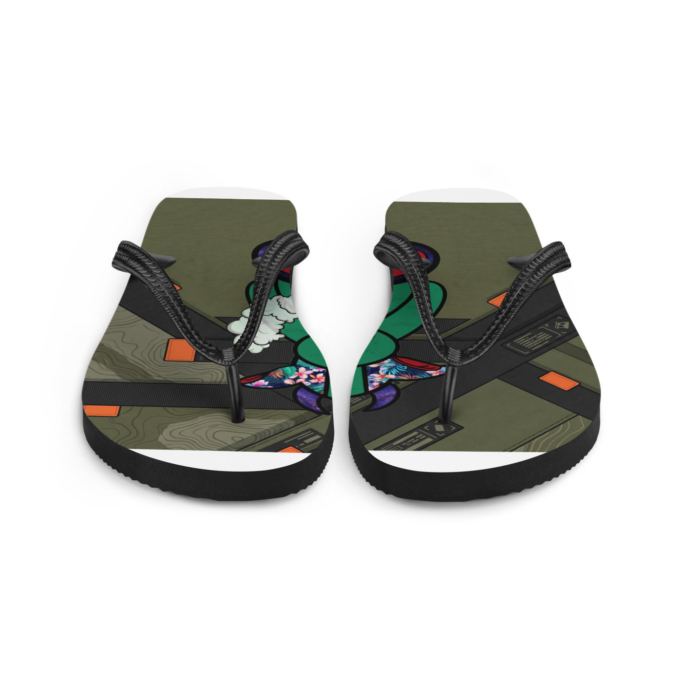 Pocket Cows Sublimation Flip Flops — Built To Roam — Design 735