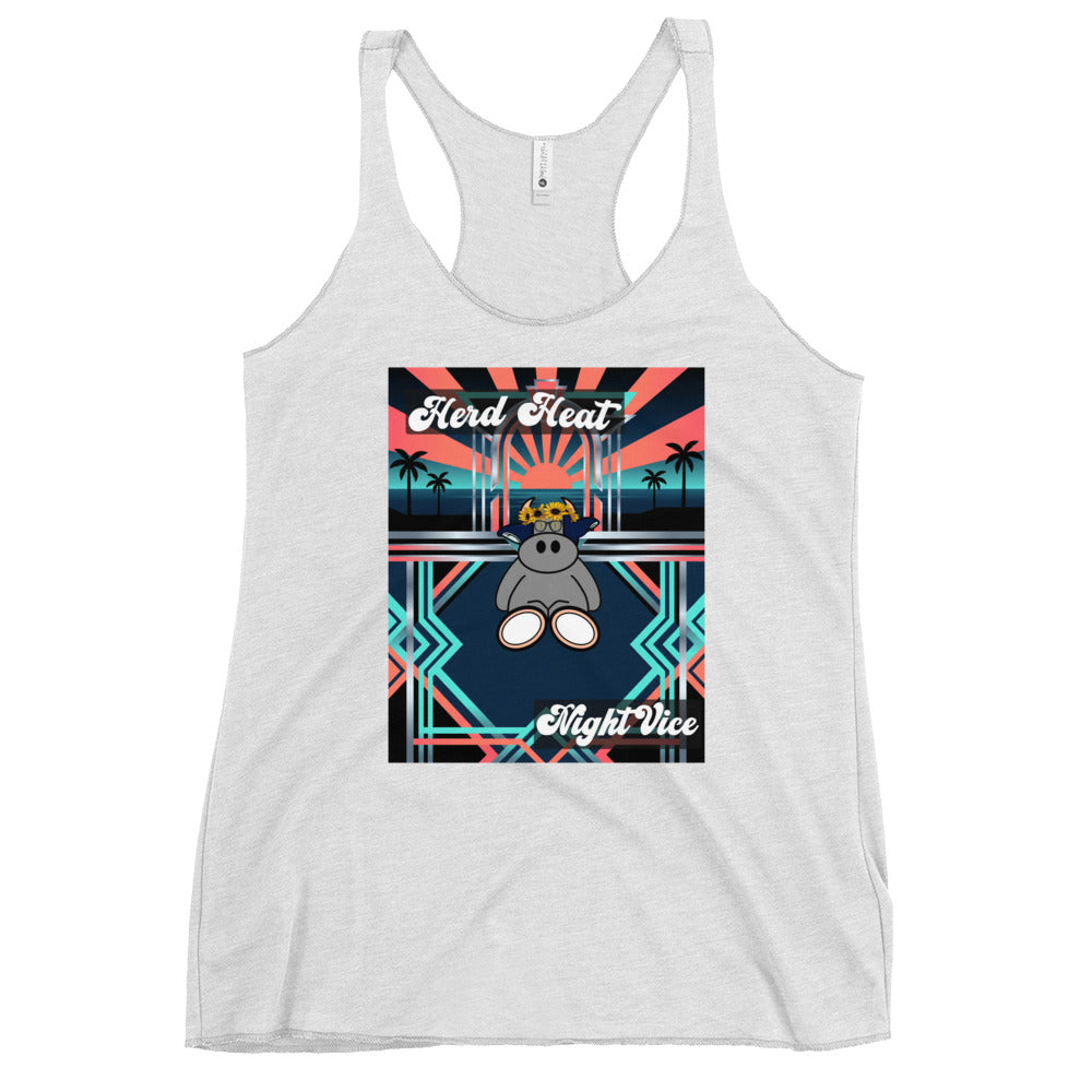 Pocket Cows Women's Racerback Tank Top — Design 281