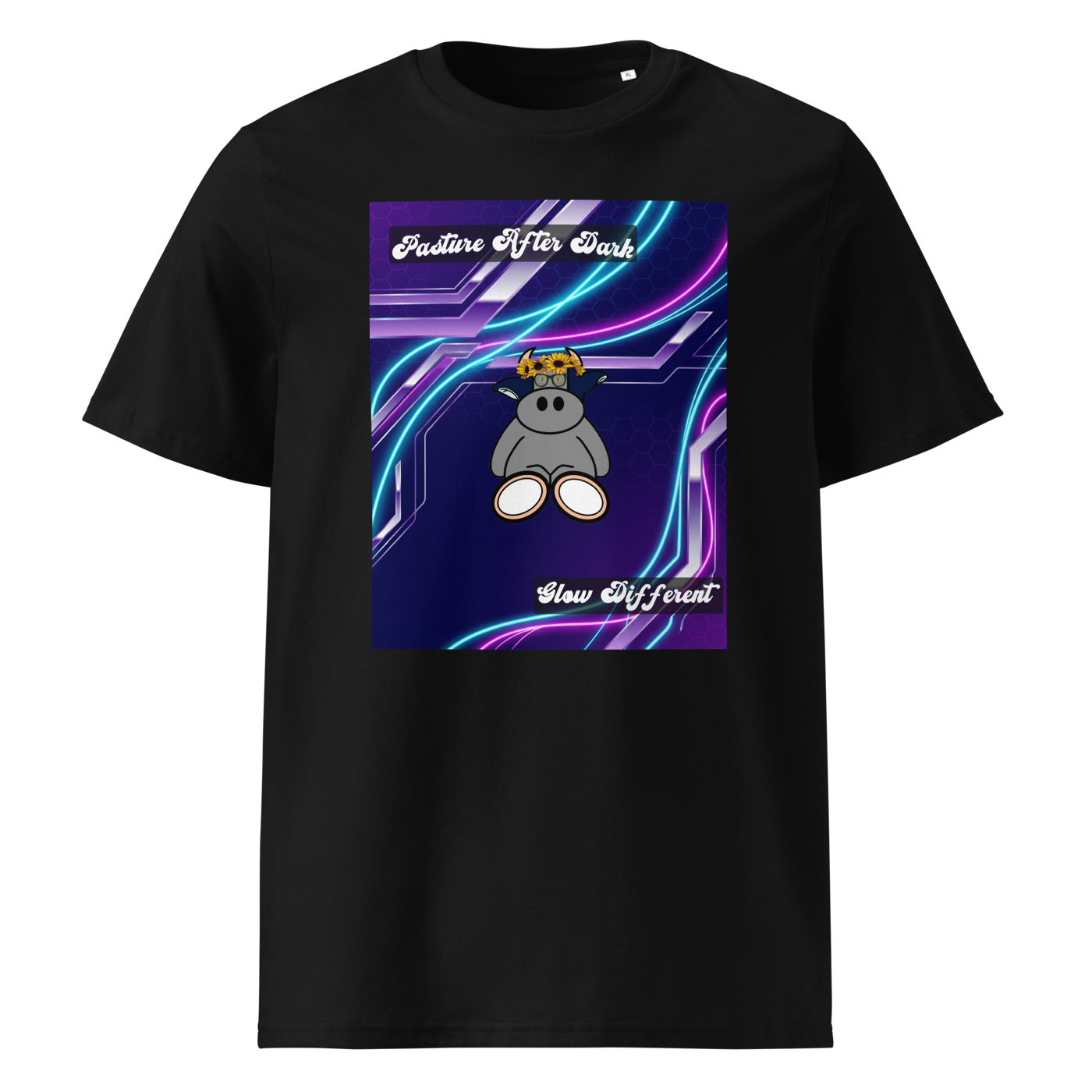 Pocket Cows Unisex Organic Ribbed Neck Creator 2.0 T-Shirt — Design 251