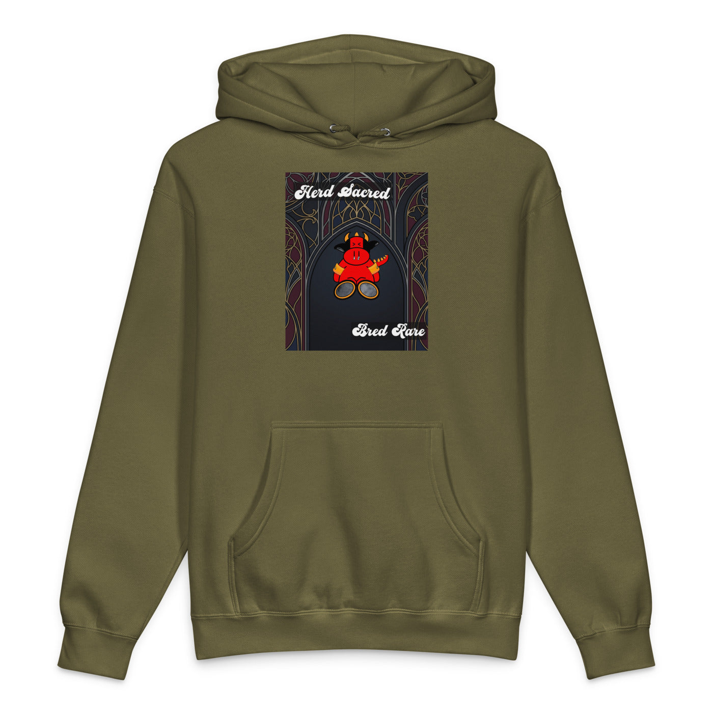 Pocket Cows Unisex Heavyweight Hooded Sweatshirt — Design 267