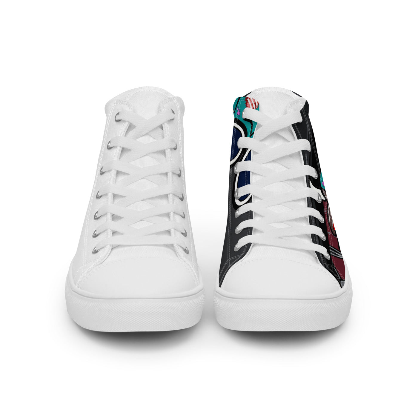 Pocket Cows Men's High Top Canvas Shoes — No Bull Left — Design 815
