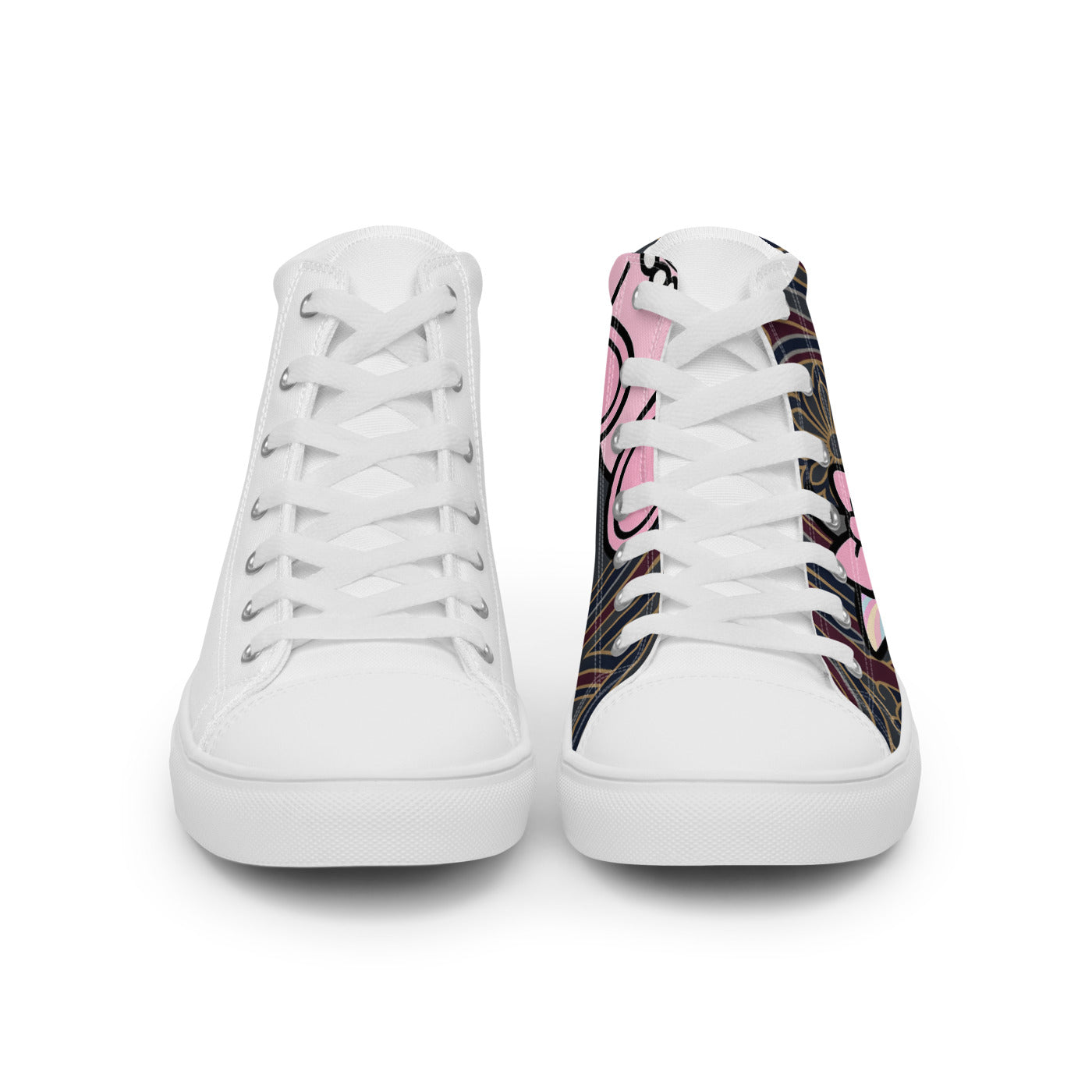 Pocket Cows Men's High Top Canvas Shoes — Sacred Herd — Design 838