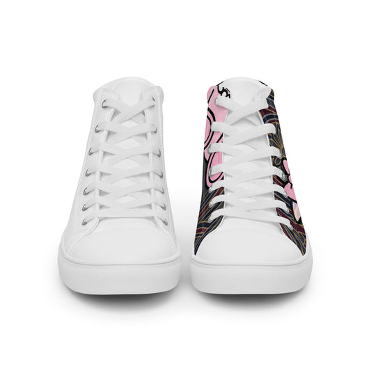 Pocket Cows Men's High Top Canvas Shoes — Sacred Herd — Design 838
