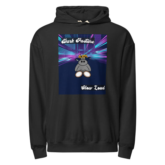 Pocket Cows Unisex Garment-Dyed Lightweight Fleece Hooded Sweatshirt I Comfort Colors — After Hours — Design 255