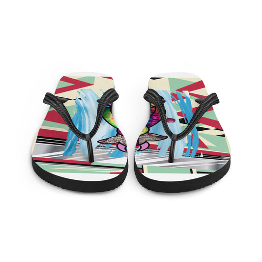 Pocket Cows Sublimation Flip Flops — Always Fresh — Design 716