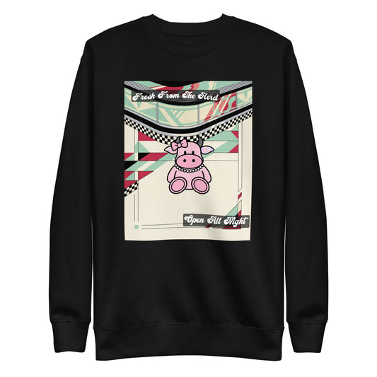 Pocket Cows Crewneck — Always Fresh — Design 220