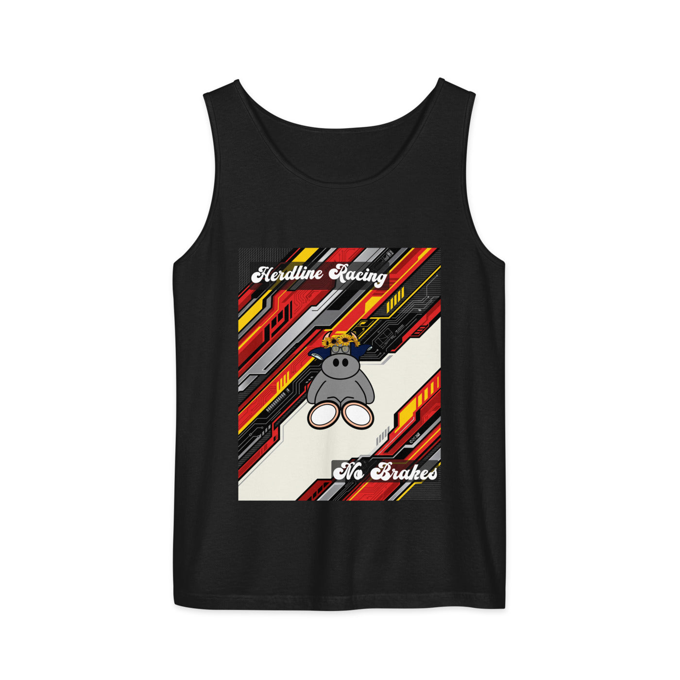 Pocket Cows Unisex Garment-Dyed Tank Top — Design 263