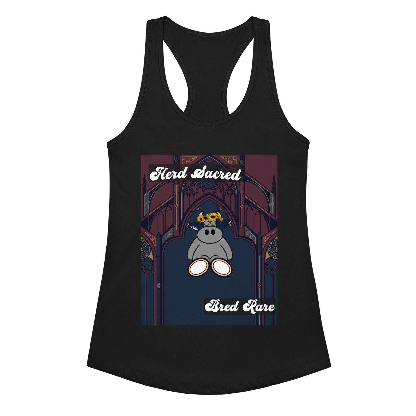 Pocket Cows Women's Ideal Racerback Tank Top — Design 271