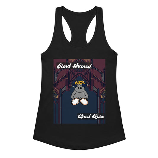 Pocket Cows Women's Ideal Racerback Tank Top — Design 271