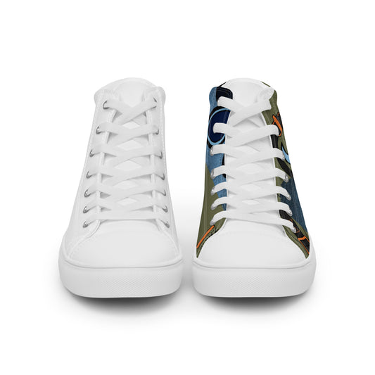 Pocket Cows Men's High Top Canvas Shoes — Built To Roam — Design 762