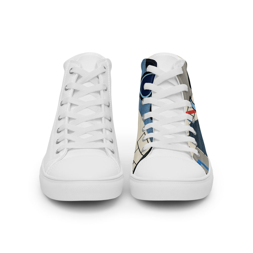Pocket Cows Men's High Top Canvas Shoes — Move Different — Design 756