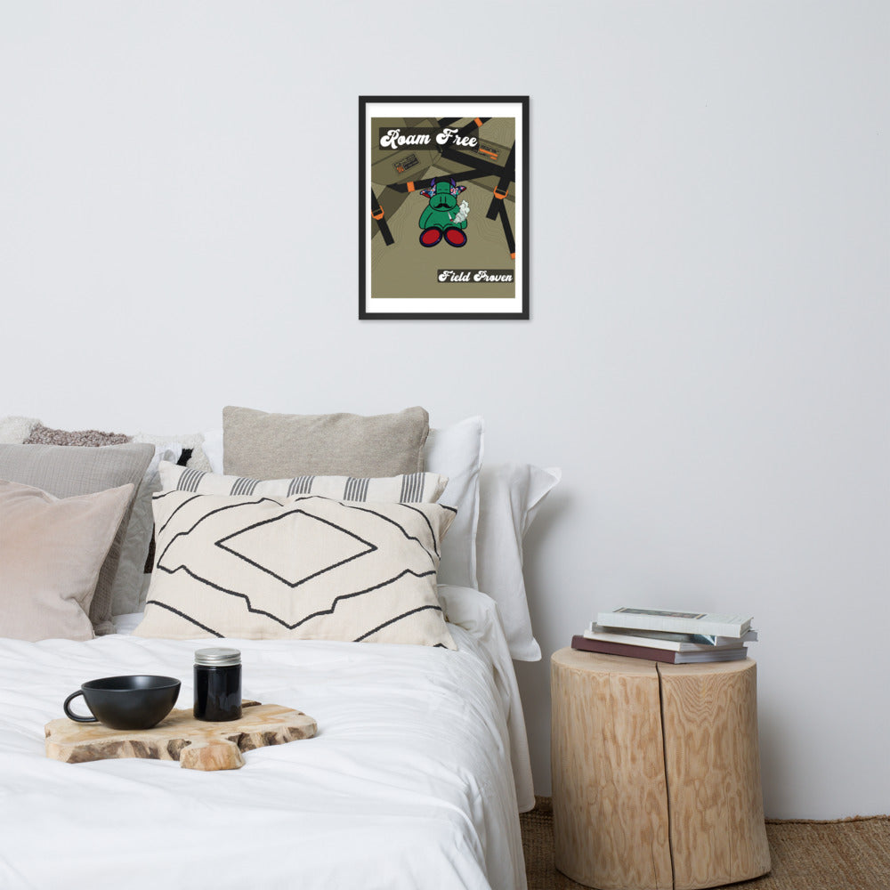 Pocket Cows Enhanced Matte Paper Framed Poster (in) — Built To Roam — Design 736