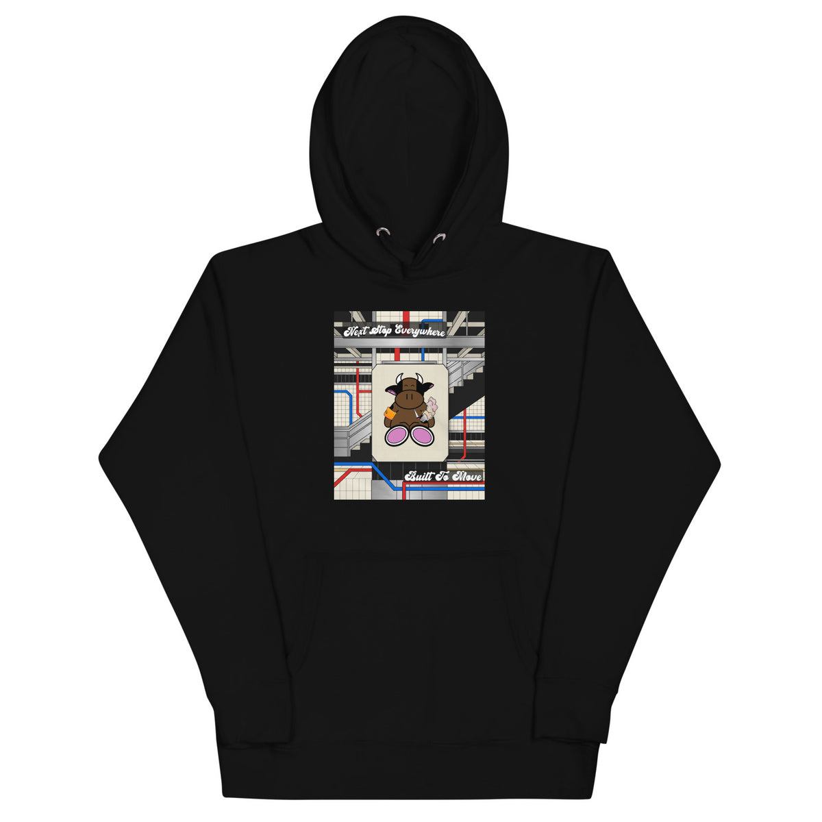 Pocket Cows Hoodie — Move Different — Design 14 — alternate view